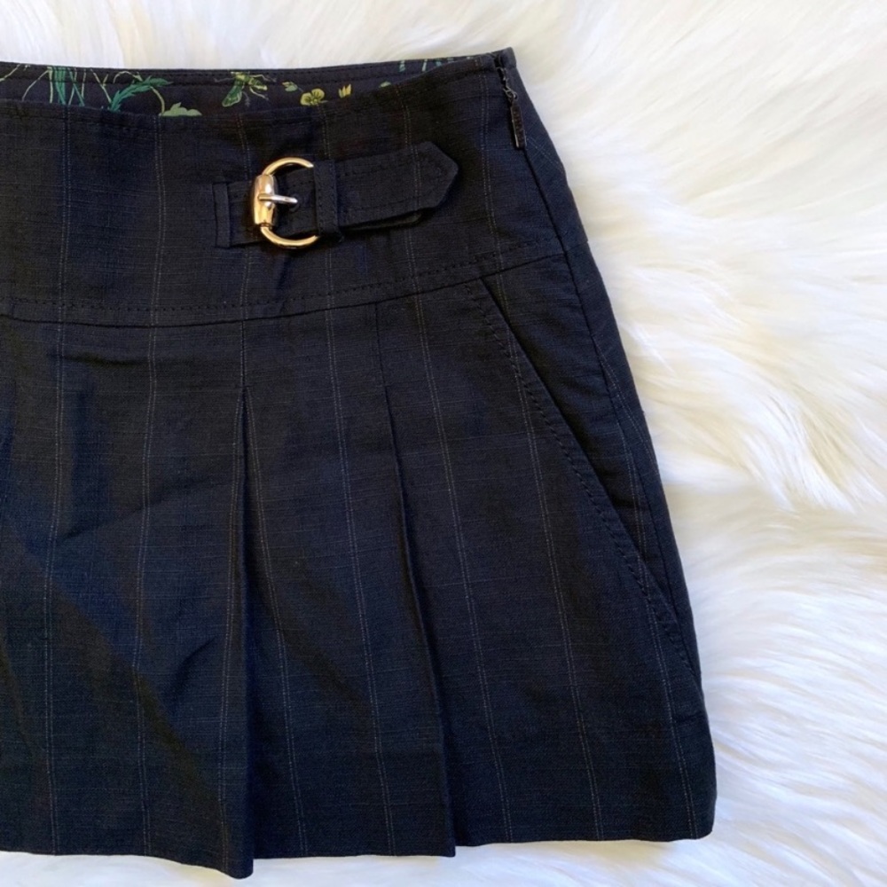Gucci Pinstripe Pleated Schoolgirl Mini Skirt